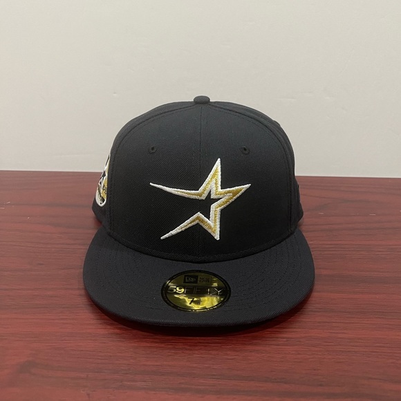 Houston Astros Hat Men 7 3/8 Blue Yellow 59Fifty New Era MLB